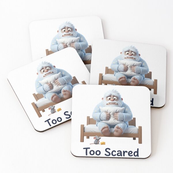 Item preview, Too Scared Yeti T-Shirt | Funny Bigfoot Mouse Tee - Gift for Yeti Fans designed and sold by CryptoCactus.