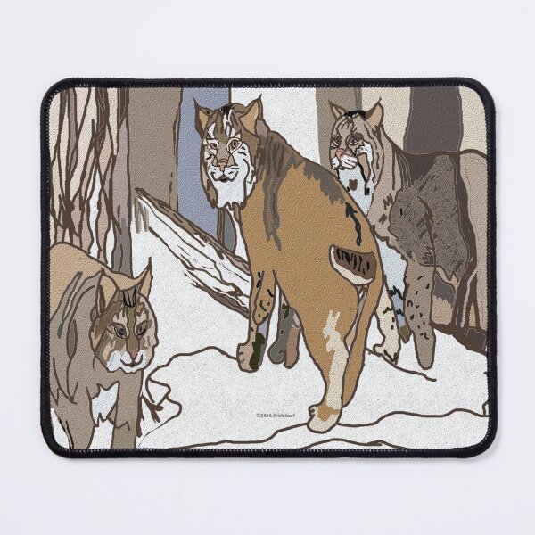 Item preview, Three Bobcats in the Snowy Woods designed and sold by kristalcurt.