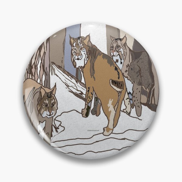 Item preview, Three Bobcats in the Snowy Woods designed and sold by kristalcurt.