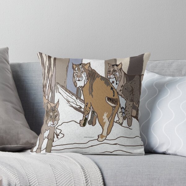 Item preview, Three Bobcats in the Snowy Woods designed and sold by kristalcurt.