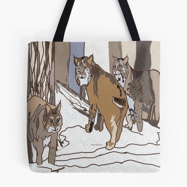 Item preview, Three Bobcats in the Snowy Woods designed and sold by kristalcurt.