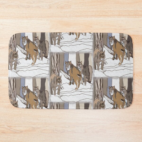 Item preview, Three Bobcats in the Snowy Woods designed and sold by kristalcurt.