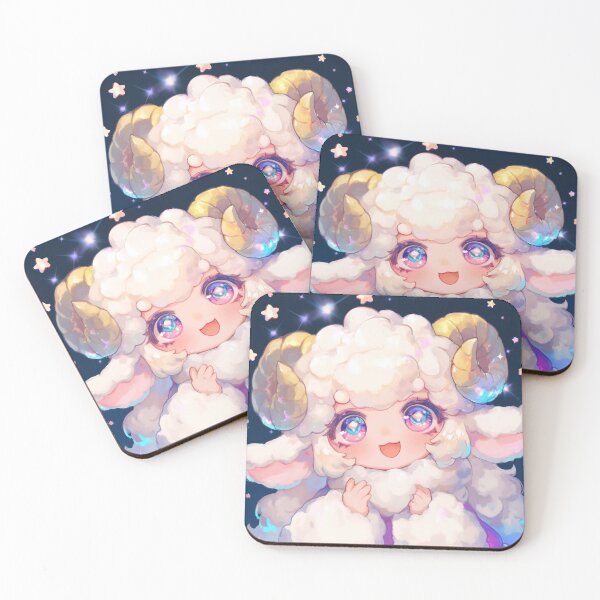 Item preview, Kawaii Aries Ram Under Starry Sky designed and sold by bubblegoth.
