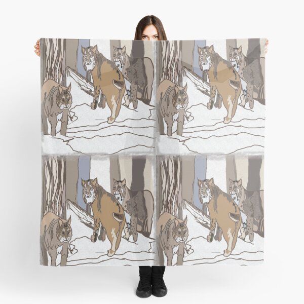 Item preview, Three Bobcats in the Snowy Woods designed and sold by kristalcurt.