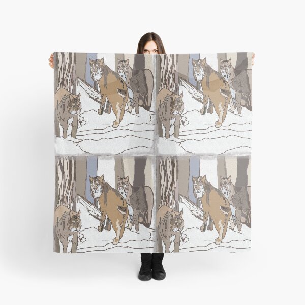 Item preview, Three Bobcats in the Snowy Woods designed and sold by kristalcurt.