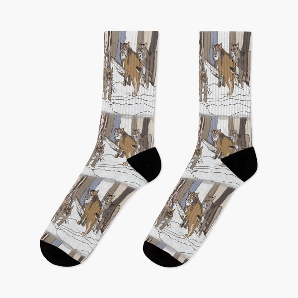 Item preview, Three Bobcats in the Snowy Woods designed and sold by kristalcurt.