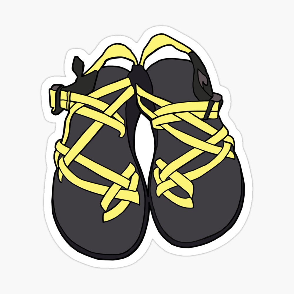 yellow chaco sandals