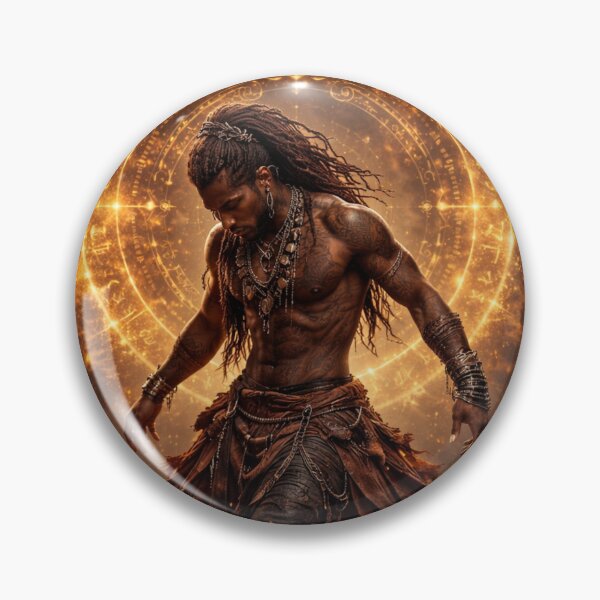 Item preview, Emberborn Afro-Futuristic Arcane Warrior designed and sold by HarshArtPalette.