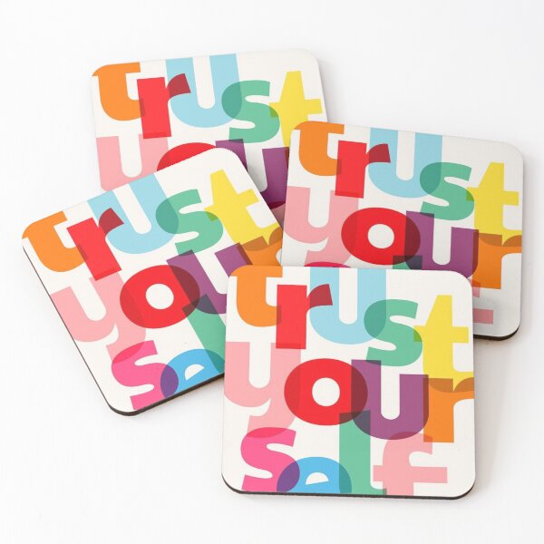 Item preview, Trust Yourself Colorful Overlapping Modern Typography Art designed and sold by DESIGN DIMENSION .