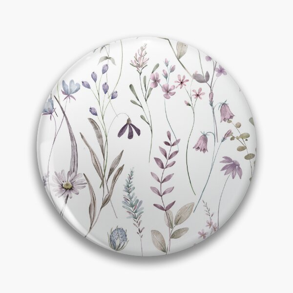 Item preview, Soft Botanical Floral - white mauve designed and sold by Elena Ivan - Papadopoulou.