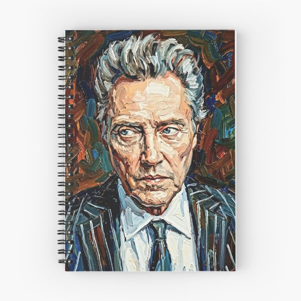 Item preview, The Enigma: Christopher Walken Pinstripe Impasto Portrait designed and sold by Art's Diner.