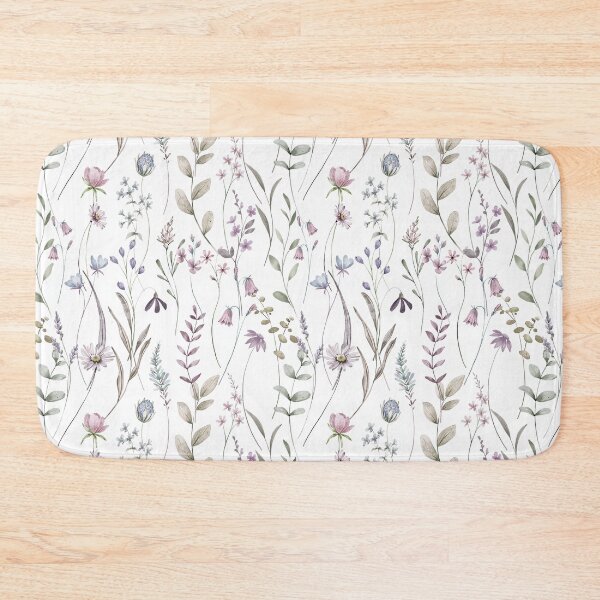 Item preview, Soft Botanical Floral - white mauve designed and sold by Elena Ivan - Papadopoulou.