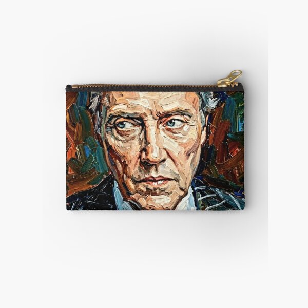 Item preview, The Enigma: Christopher Walken Pinstripe Impasto Portrait designed and sold by Art's Diner.