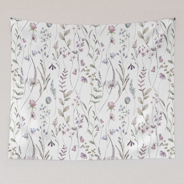 Item preview, Soft Botanical Floral - white mauve designed and sold by Elena Ivan - Papadopoulou.