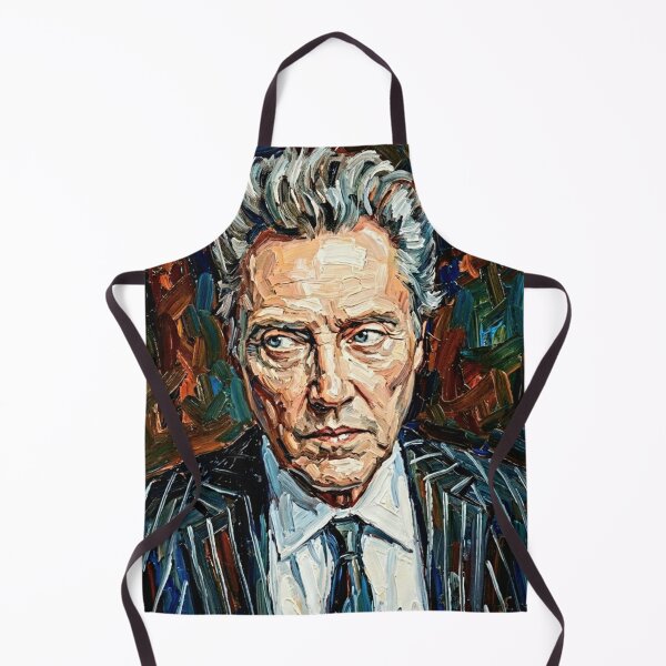 Item preview, The Enigma: Christopher Walken Pinstripe Impasto Portrait designed and sold by Art's Diner.