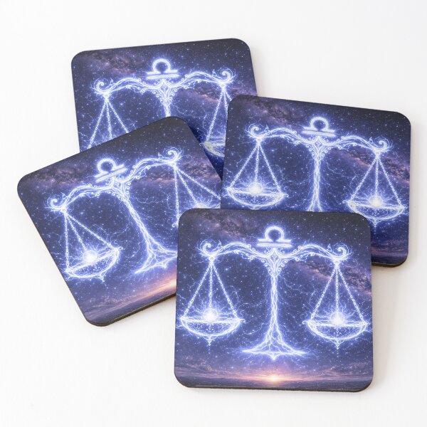 Item preview, Libra Zodiac Lightning Scales – Elegant Electric Constellation designed and sold by SpicyWind.