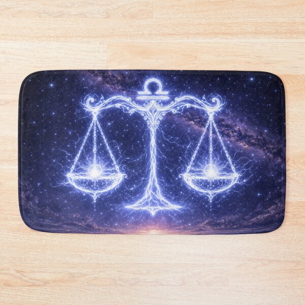 Item preview, Libra Zodiac Lightning Scales – Elegant Electric Constellation designed and sold by SpicyWind.