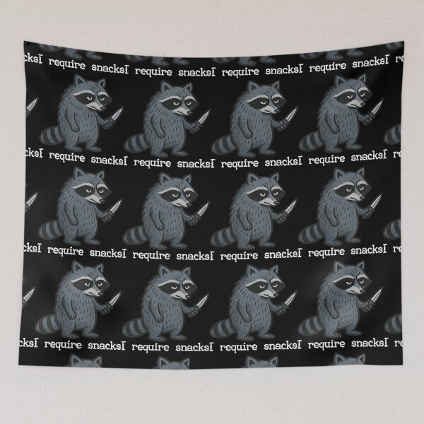 Item preview, Funny Raccoon Meme Unhinged I Require Snacks Feral Meme Shirt for Snack Lovers Foodie designed and sold by LessIsLoud.
