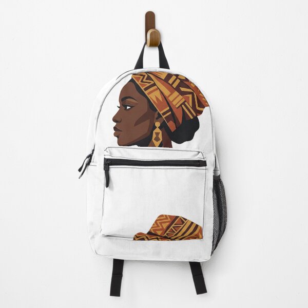 Item preview, African Queen Wall Art – Terracotta & Gold Minimalist Afro Silhouette designed and sold by LumyFlow.