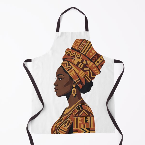 Item preview, African Queen Wall Art – Terracotta & Gold Minimalist Afro Silhouette designed and sold by LumyFlow.