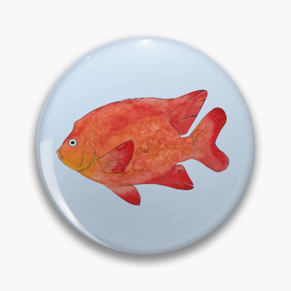 Item preview, GARIBALDI FISH-Hypsypops rubicundus designed and sold by BEATRIZ ABAITUA.