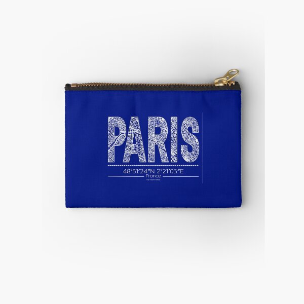 Item preview, Paris Blueprint Minimalist City Map Typographic Design designed and sold by Design-It-Up.