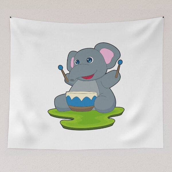 Item preview, Elephant Musician Drum Music designed and sold by Snabdesign84.