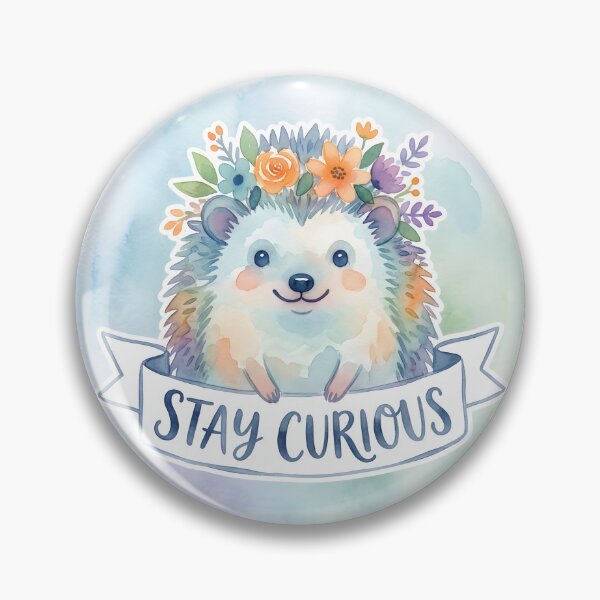 Item preview, Adorable Watercolor Hedgehog with Flower Crown and Motivational Banner designed and sold by The boys.
