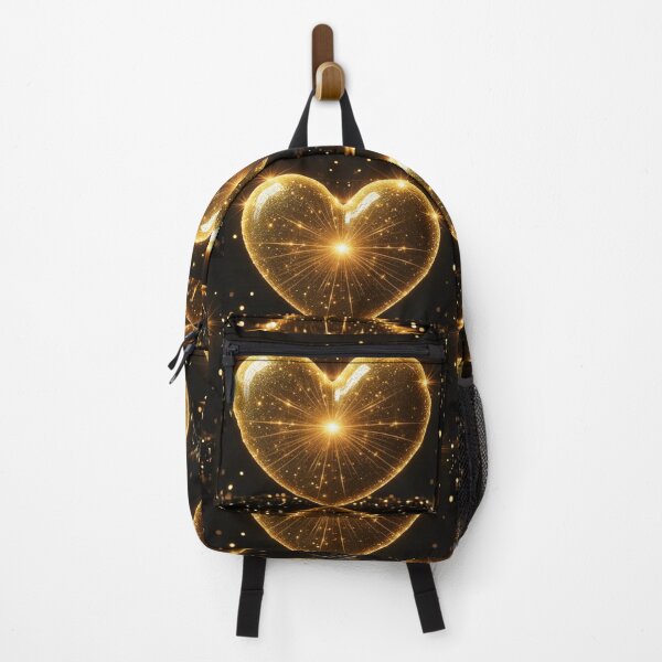 Item preview, Shimmering Golden Heart with Bursting Light - Luxury Glitter Design designed and sold by Dreamy Armine Art.