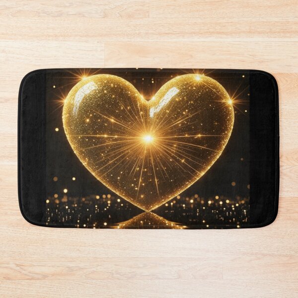 Item preview, Shimmering Golden Heart with Bursting Light - Luxury Glitter Design designed and sold by Dreamy Armine Art.