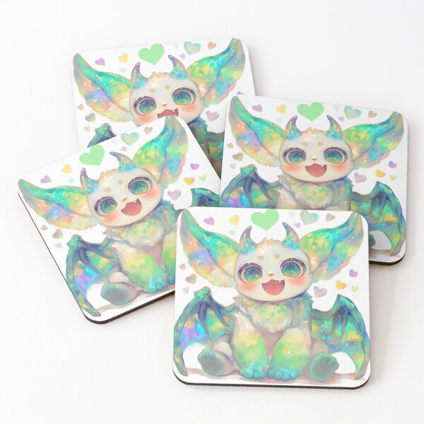 Item preview, Chibi Rainbow Bat Monster designed and sold by bubblegoth.