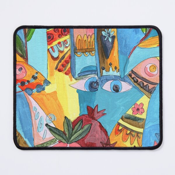 Item preview, Colorful Hamsa Hand with Pomegranate – Spiritual Protection Symbol, Folk Art Illustration designed and sold by AlisaArtDecor.