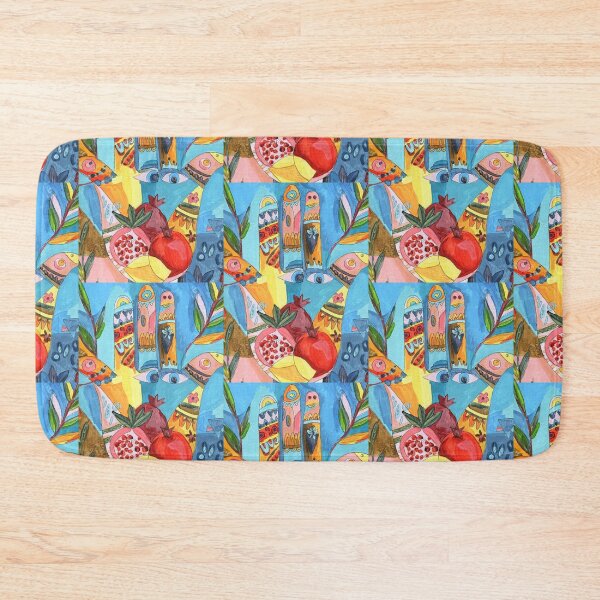 Item preview, Colorful Hamsa Hand with Pomegranate – Spiritual Protection Symbol, Folk Art Illustration designed and sold by AlisaArtDecor.