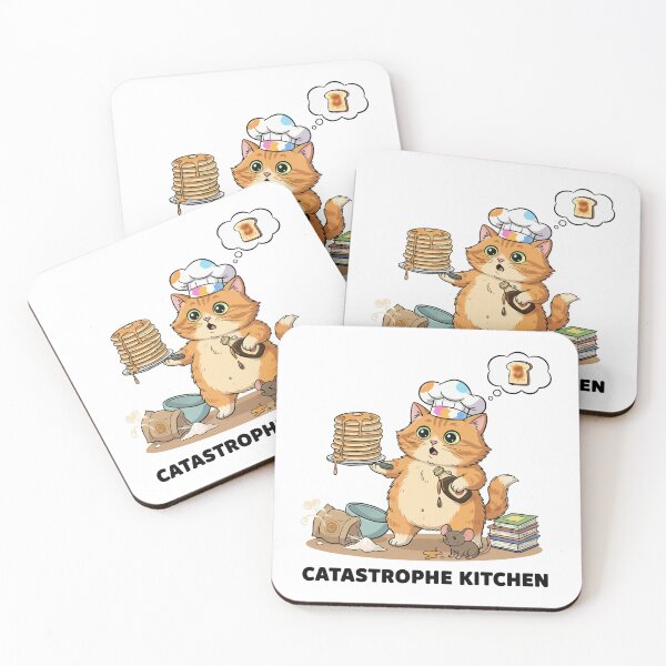 Item preview, Catastrophe Kitchen Funny Baking Cat designed and sold by mintxw.