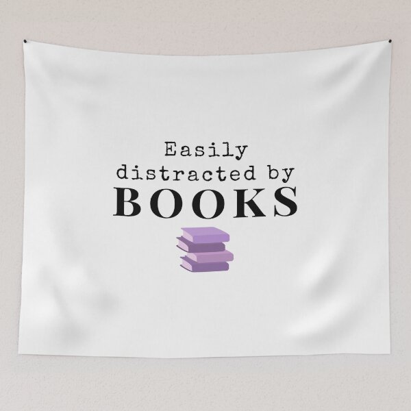 Item preview, Easily Distracted By Books Book Lover Gift Sticker designed and sold by ade-datt.