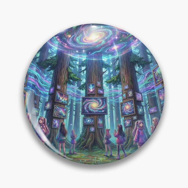 Item preview, Kawaii Girls Exploring a Virtual Art Gallery  designed and sold by m-y-A-I-A-R-T-.