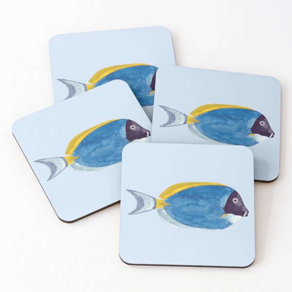 Item preview, POWDER BLUE TANG - Acanthurus Leucosternon designed and sold by BEATRIZ ABAITUA.