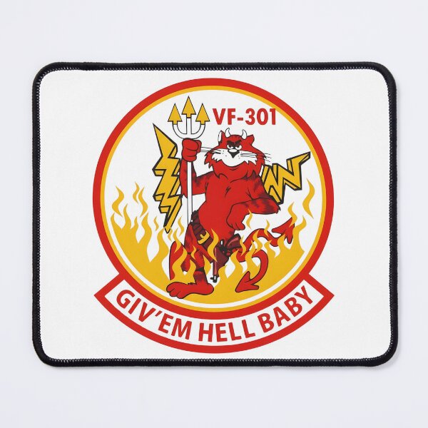 Item preview, Vintage US Navy VF-301 "Devil Cats" Squadron Insignia designed and sold by CharlieDesings.