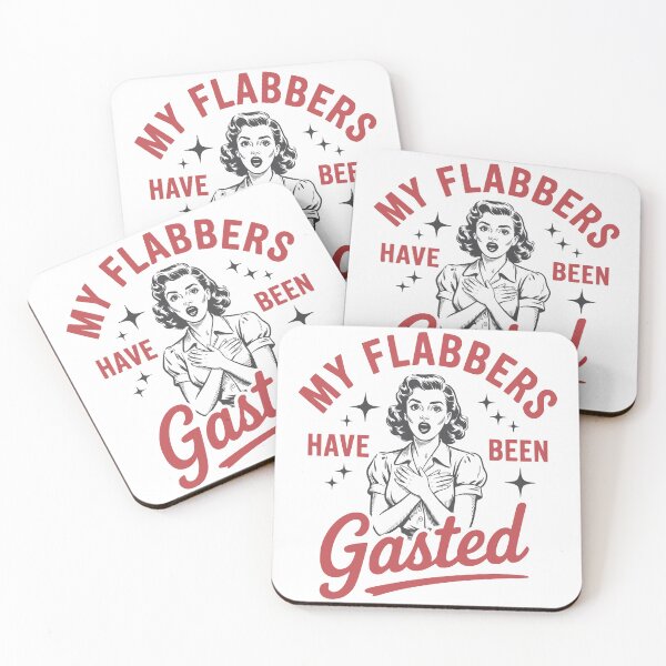Item preview, My Flabbers Have Been Gasted – Funny Retro Sarcastic Vintage Quote Design designed and sold by DirtyGirlGraphics.