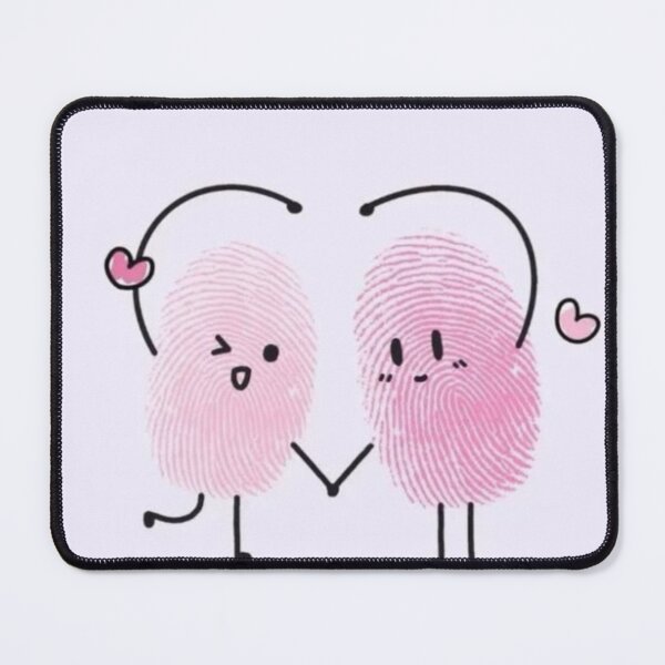 Item preview, Cute Fingerprint Cartoon Couple Artwork designed and sold by NivyasArtistry.