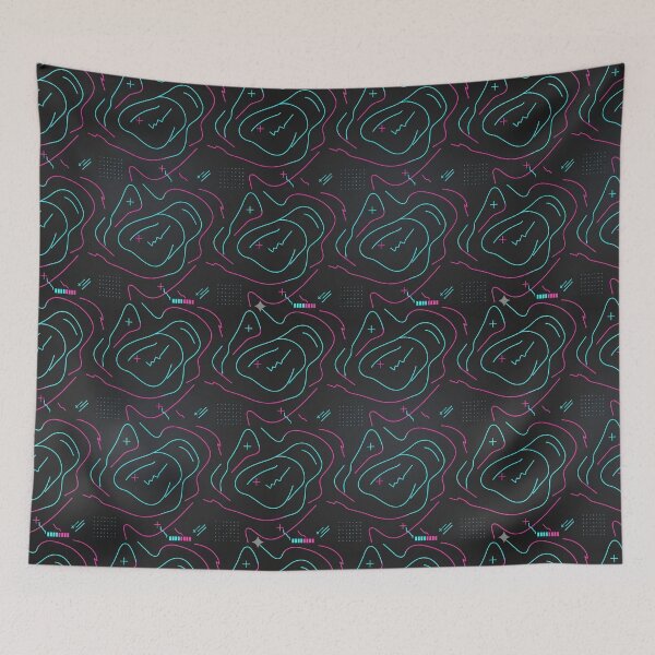 Item preview, Neon Flow: Abstract Line Art Pattern designed and sold by StickVerse by Owais.