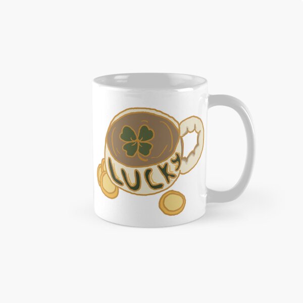 Item preview, Four leaf clover cup with coffee designed and sold by CottageComfortsShoppe.