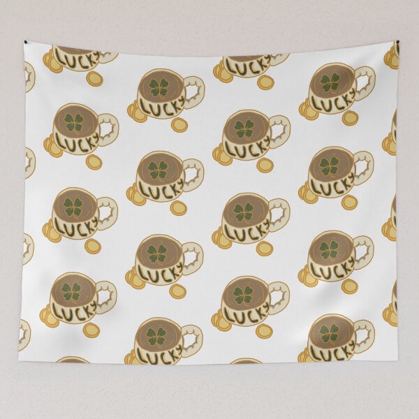 Item preview, Four leaf clover cup with coffee designed and sold by CottageComfortsShoppe.