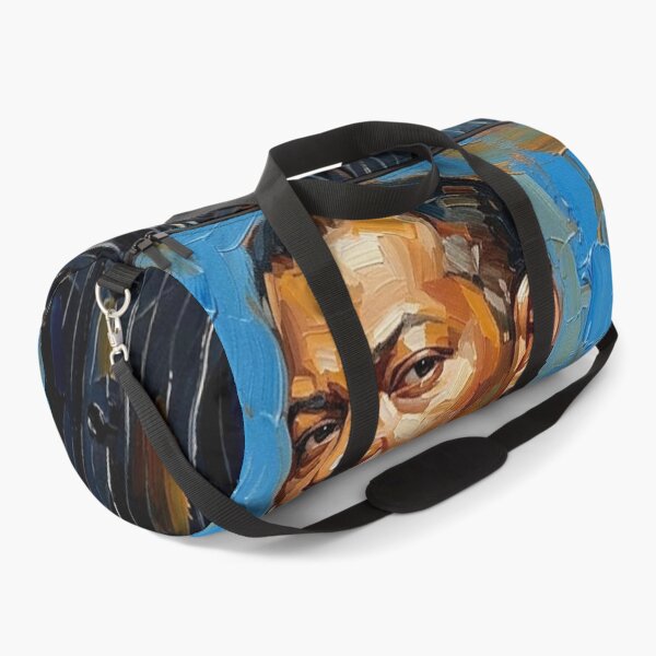 Item preview, The Architect of Intensity: Laurence Fishburne Pinstripe Impasto Portrait designed and sold by Art's Diner.