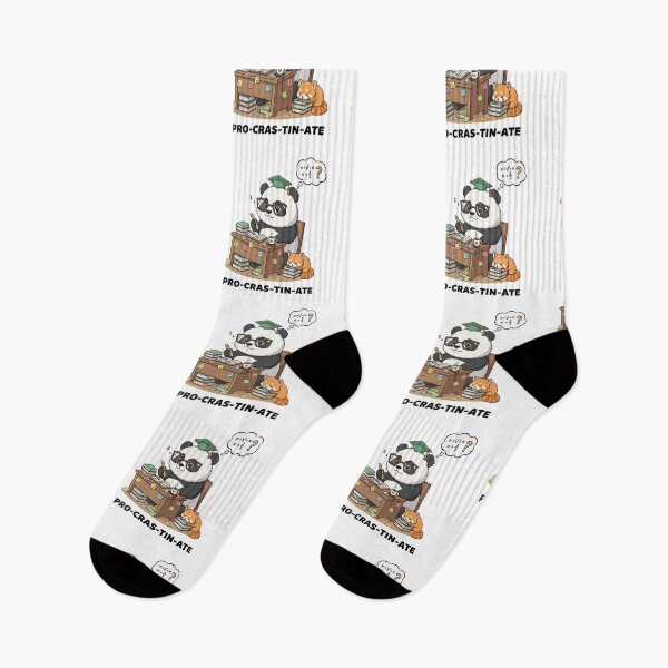 Item preview, Panda-stinate Funny Procrastinating Student Panda designed and sold by mintxw.