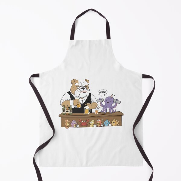 Item preview, Grumpy Bulldog Bartender and Party Octopus designed and sold by mintxw.