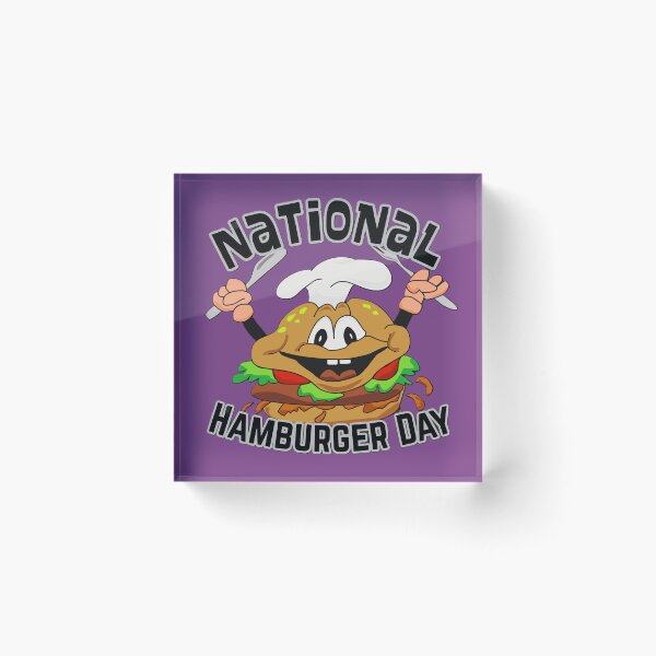 Item preview, National Hamburger Day retro designed and sold by Lovemountain.