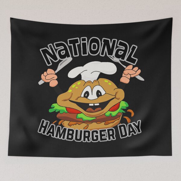 Item preview, National Hamburger Day retro designed and sold by Lovemountain.