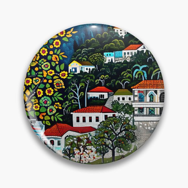 Item preview, Charming Seaside Mediterranean Village (Faux) Mosaic-Style Art designed and sold by DEC02.