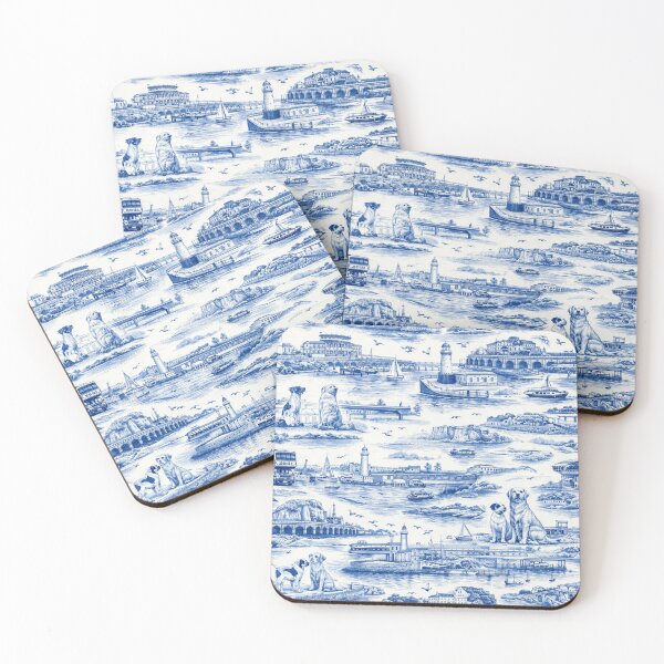 Item preview, Ramsgate landmarks Toile pattern designed and sold by chihuahuashower.